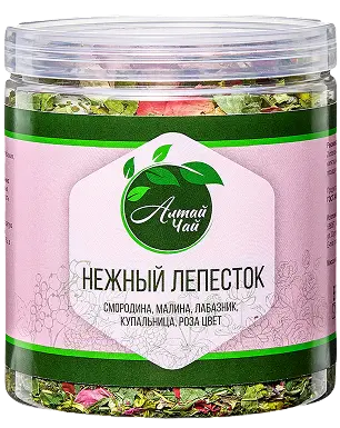 Банка чая 'Нежный лепесток' с травяным сбором